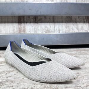 ROTHY’S RETIRED “Salt Honeycomb” Pointy Toe Off White Flats size 10.5